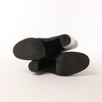 Chanel Coco Mark Leather Boots in Black x Gold G28737, Size 37C EU