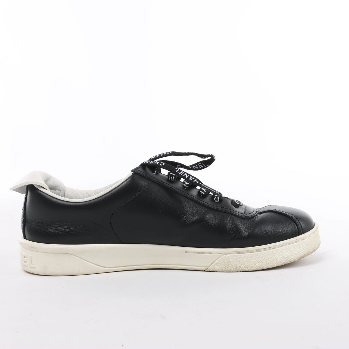 Chanel Coco Mark Leather Sneakers in Black G34085, Size EU 37