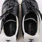 Chanel Coco Mark Leather Sneakers in Black G34085, Size EU 37
