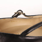 Chanel Coco Mark Leather Heels Beige x Black G26228, Size 40 EU