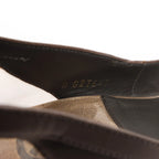 Chanel Coco Mark Leather Strap Heels in Gray G27647, Size 37.5 EU
