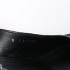 Chanel Coco Mark Leather x Glitter Heels in Black G37586, Size EU 37 C