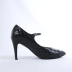 Sandalias de piel Coco Mark de CHANEL en color negro, talla 38 EU