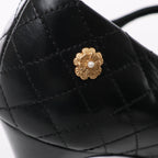 Chanel Coco Mark Matelassé Pump Heels in Black G30981, Size EU 36.5 C