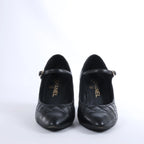 Sandalias de piel Coco Mark de CHANEL en color negro, talla 38 EU