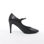 Chanel Coco Mark Matelassé Pump Heels in Black G30981, Size EU 36.5 C
