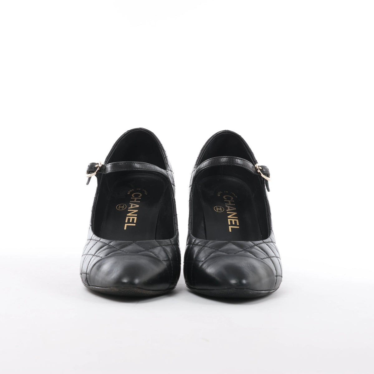 Chanel Coco Mark Matelassé Pump Heels in Black G30981, Size EU 36.5 C