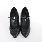Chanel Coco Mark Matelassé Pump Heels in Black G30981, Size EU 36.5 C