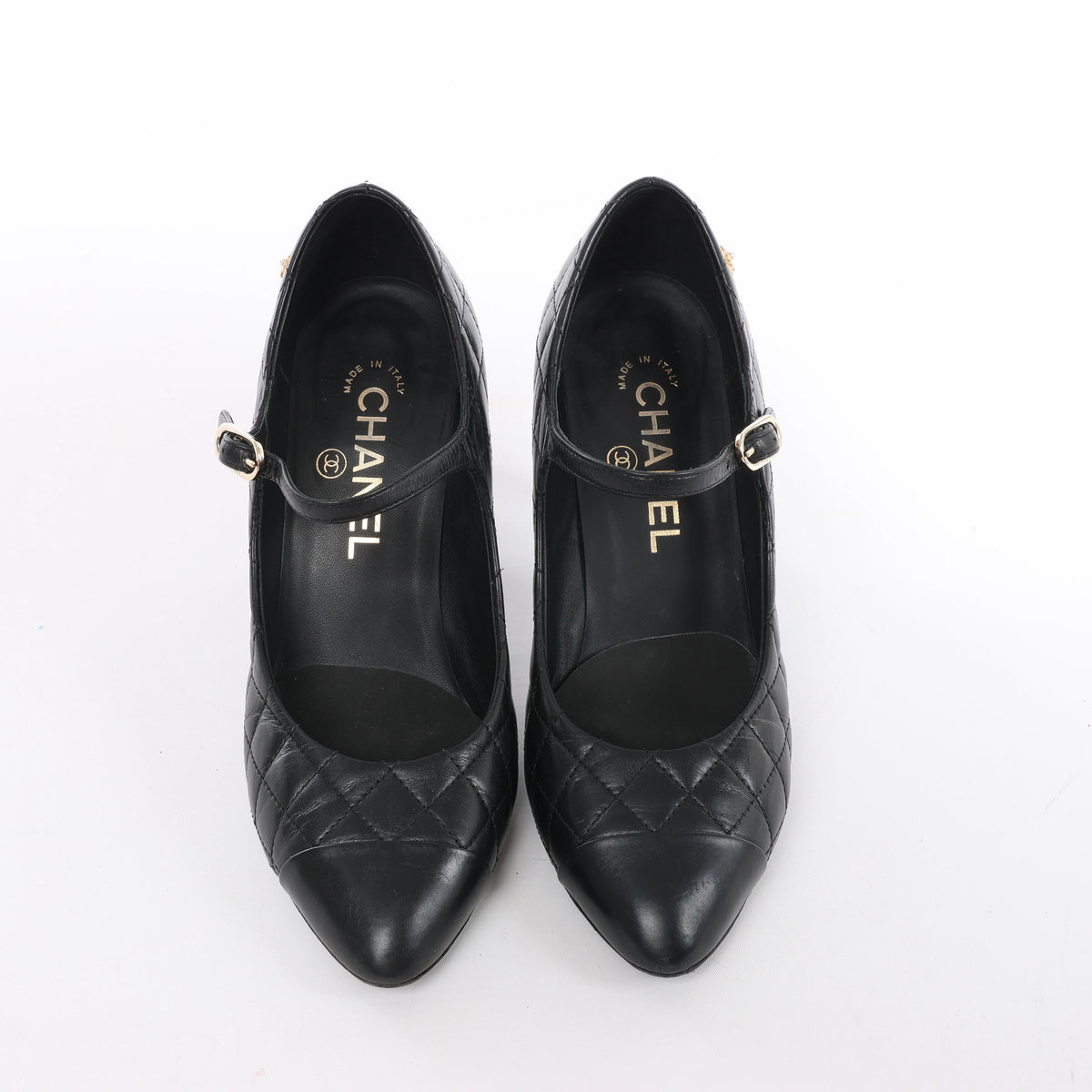 Chanel Coco Mark Matelassé Pump Heels in Black G30981, Size EU 36.5 C