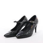 Chanel Coco Mark Matelassé Pump Heels in Black G30981, Size EU 36.5 C