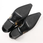 Chanel Coco Mark Patent Leather Loafers in Black x Gold G34275, Size 37 EU