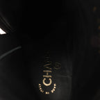 Chanel Coco Mark Patent Leather Ankle Boots in Black G31562, Size 37 C EU