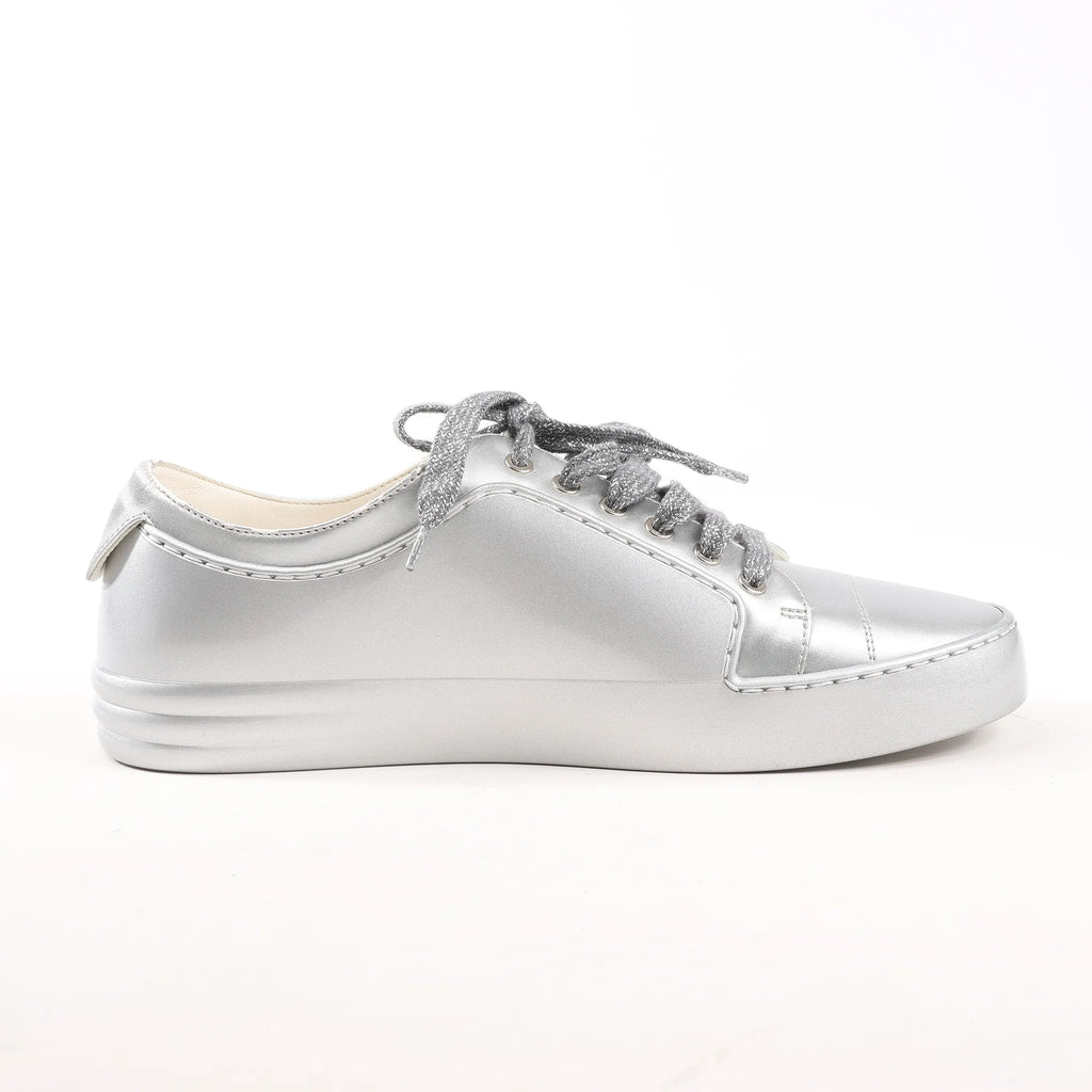Chanel Coco Mark Rubber Sneakers in Silver G32719, Size 38 EU