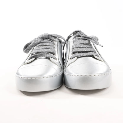 Chanel Coco Mark Rubber Sneakers in Silver G32719, Size 38 EU