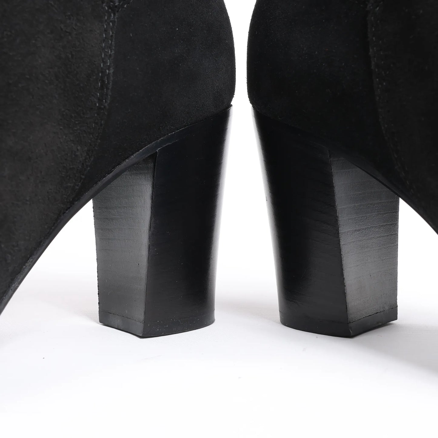 Chanel Coco Mark Suede Ankle Boots in Black, Size 37 EU