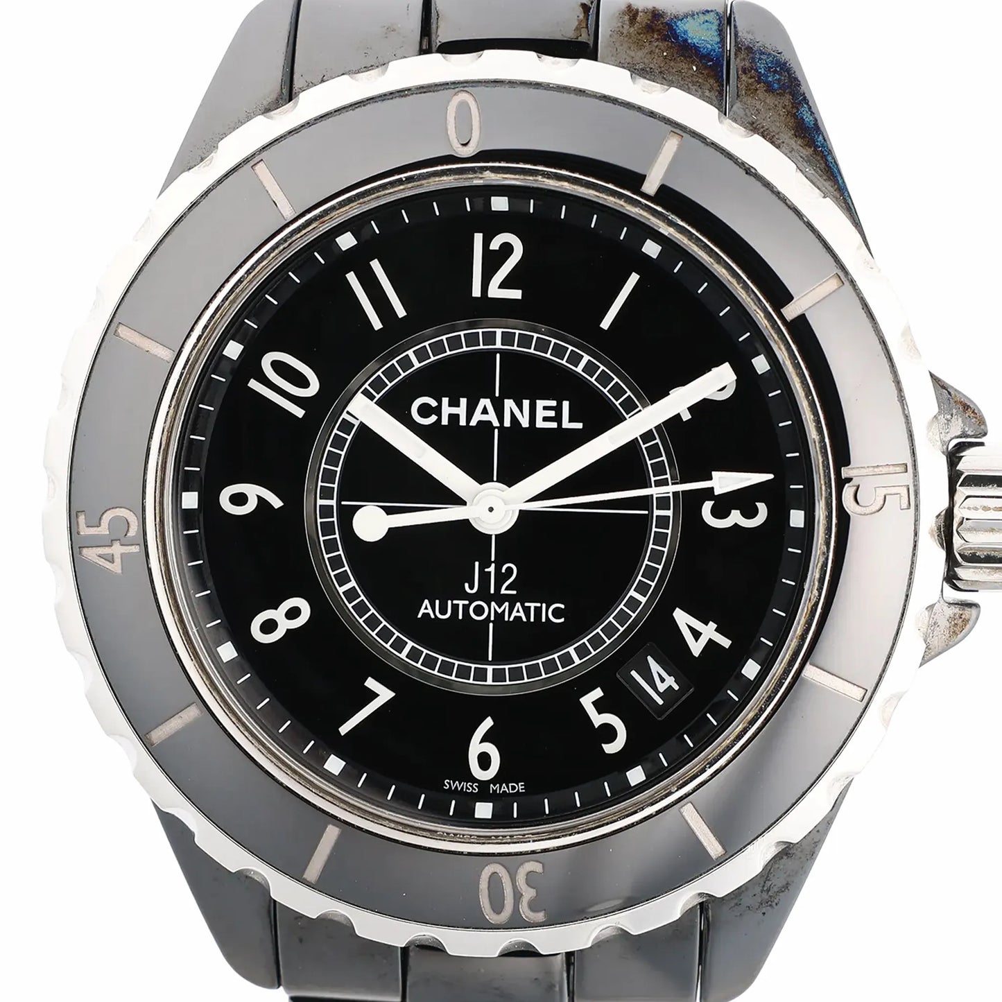 Chanel J12 H0685 CE×SS AT Watch with Black Dial