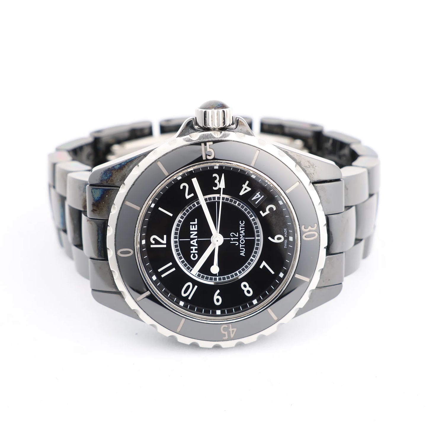 Chanel J12 H0685 CE×SS AT Watch with Black Dial