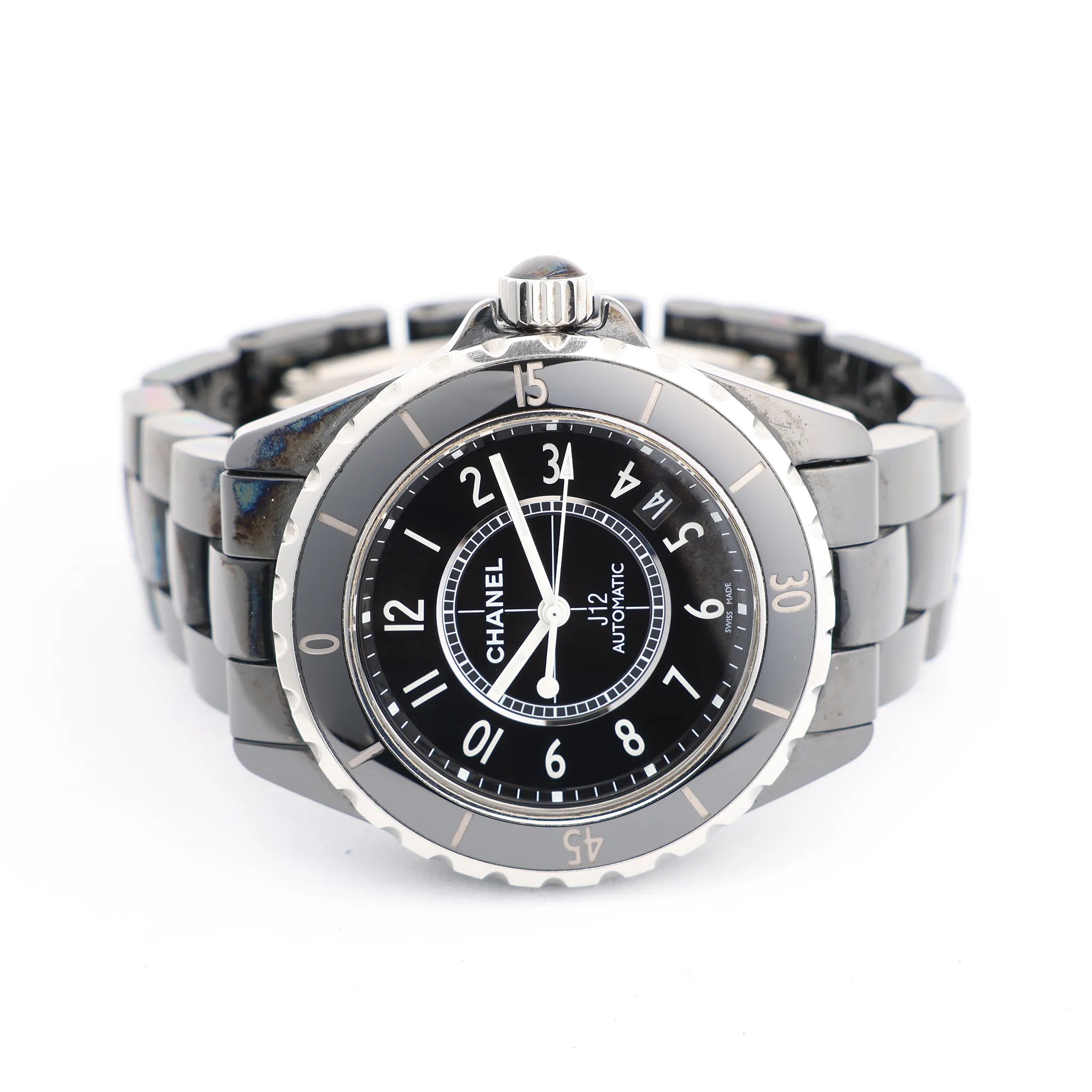 Chanel J12 H0685 CE×SS AT Watch with Black Dial