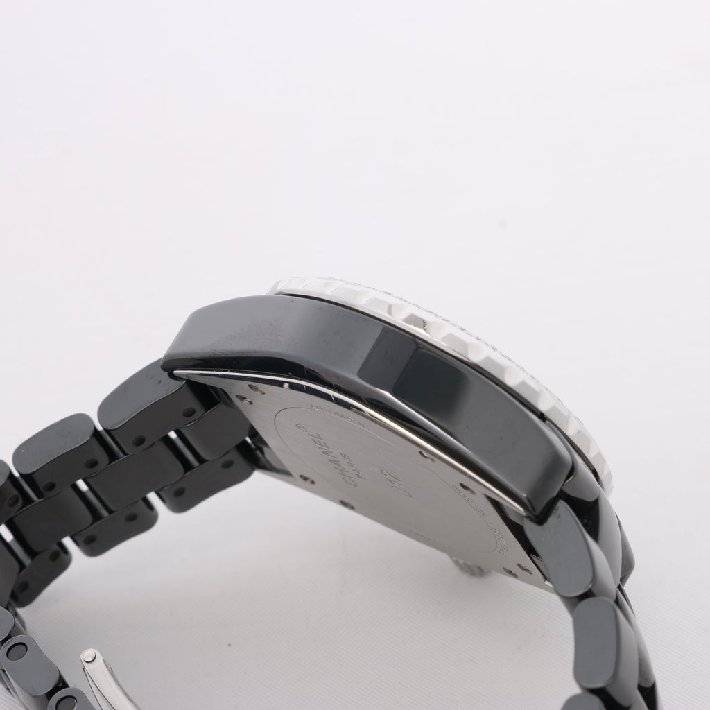 Chanel J12 H1009 I.G.17972 SS×CE AT Black Dial Watch
