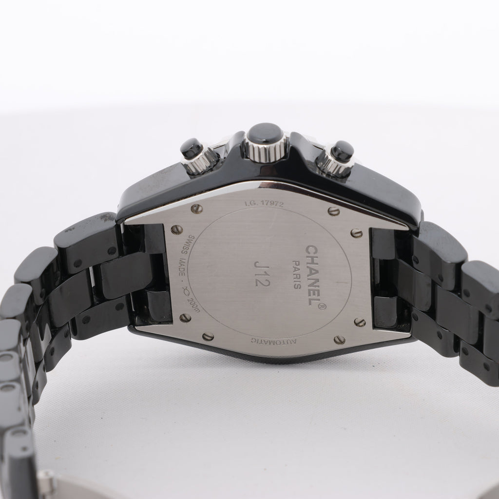Chanel J12 H1009 I.G.17972 SS×CE AT Black Dial Watch