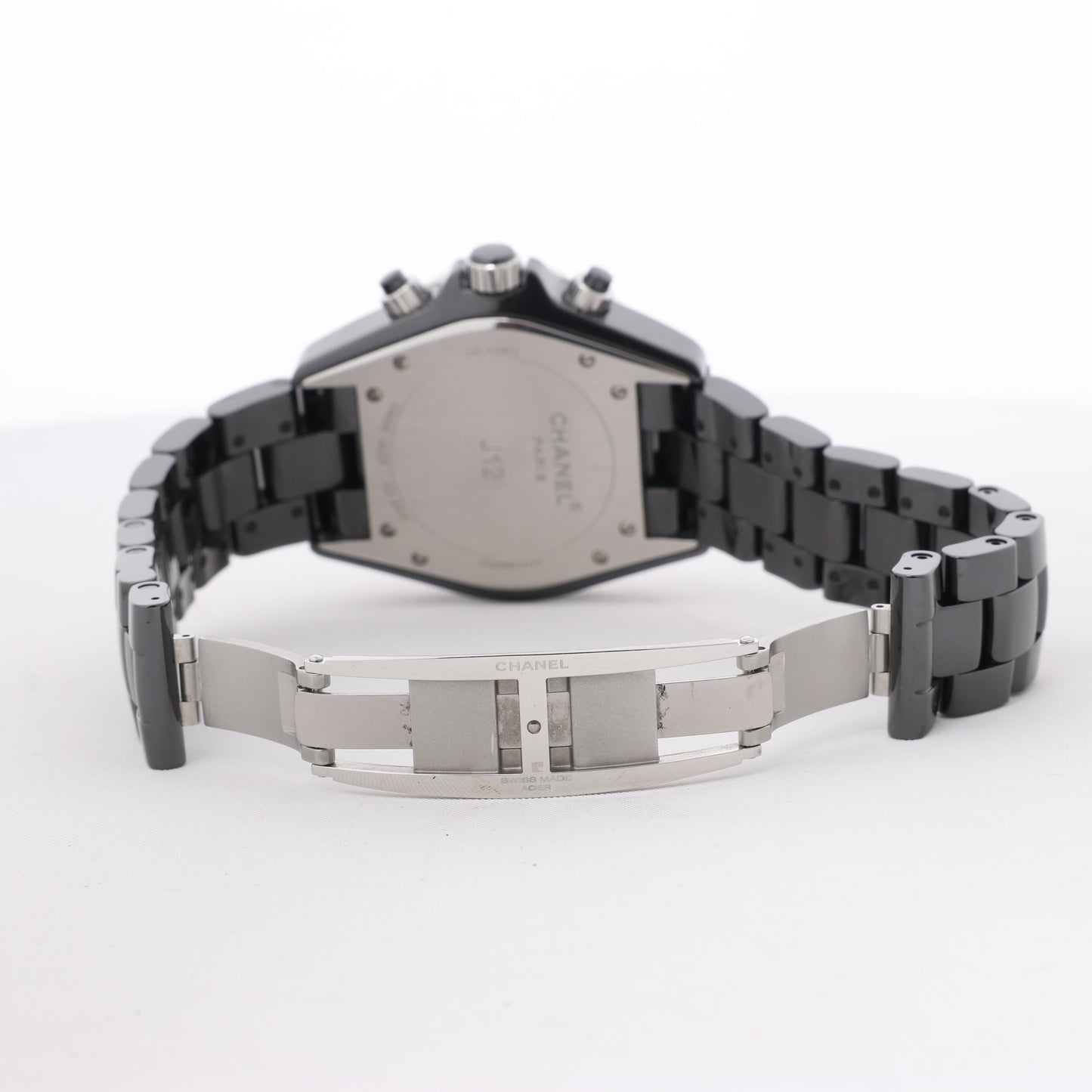 Chanel J12 H1009 I.G.17972 SS×CE AT Black Dial Watch