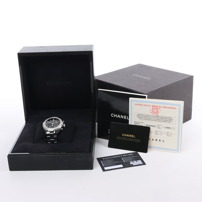 Chanel J12 H1009 I.G.17972 SS×CE AT Black Dial Watch