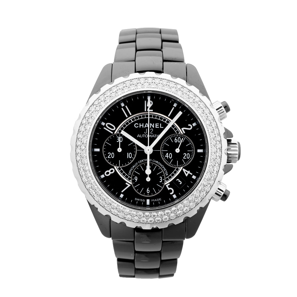 Chanel J12 H1009 I.G.17972 SS×CE AT Black Dial Watch