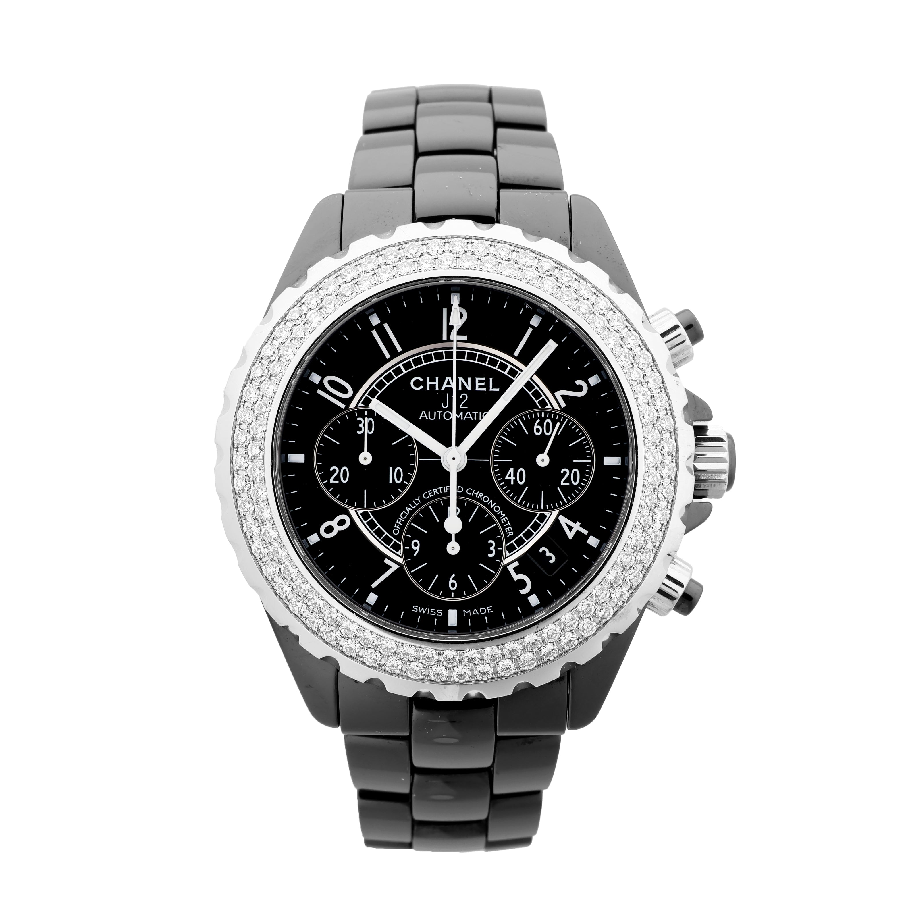Chanel J12 H1009 I.G.17972 SS×CE AT Black Dial Watch