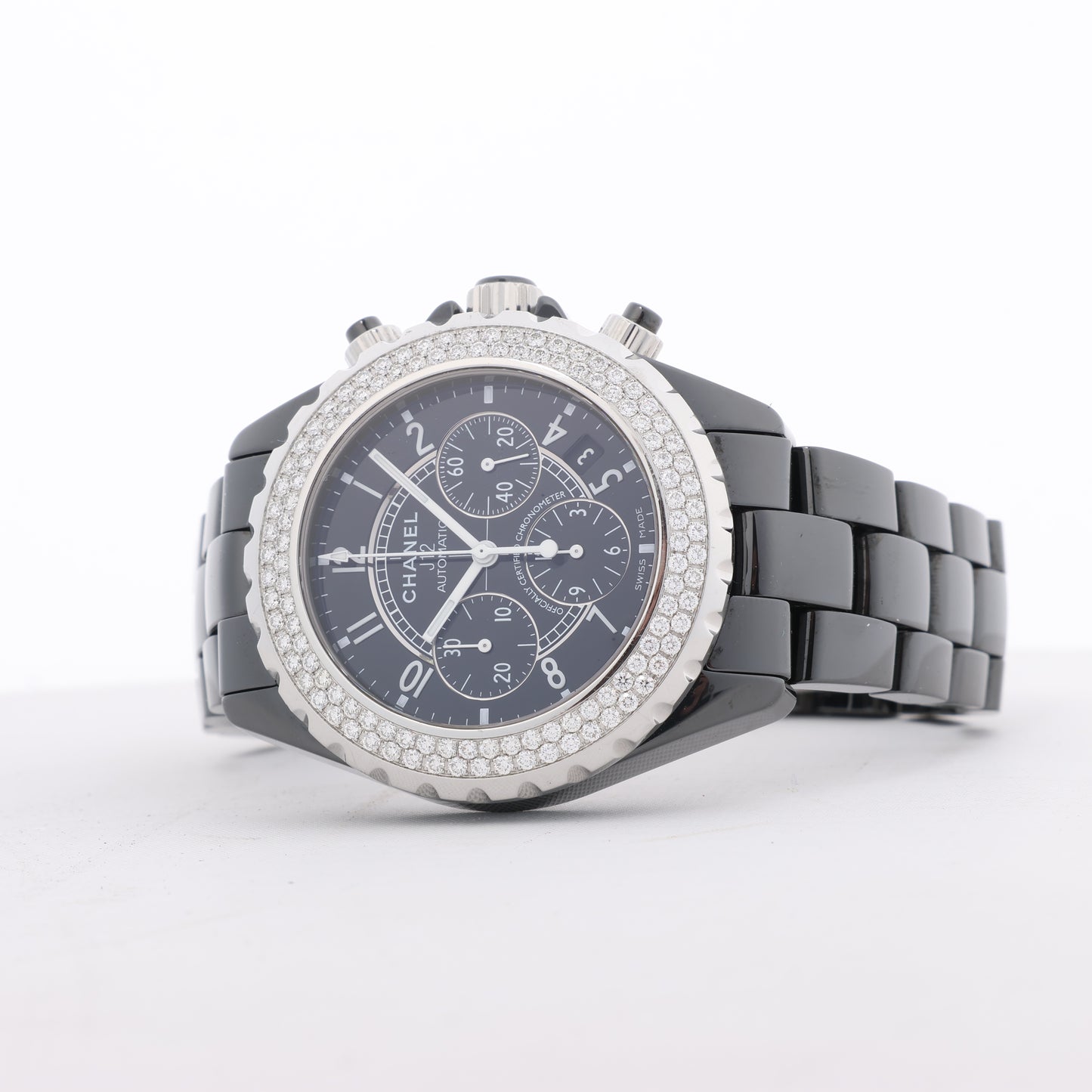 Chanel J12 H1009 I.G.17972 SS×CE AT Black Dial Watch