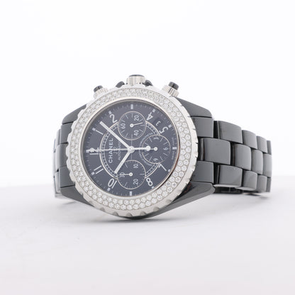 Chanel J12 H1009 I.G.17972 SS×CE AT Black Dial Watch