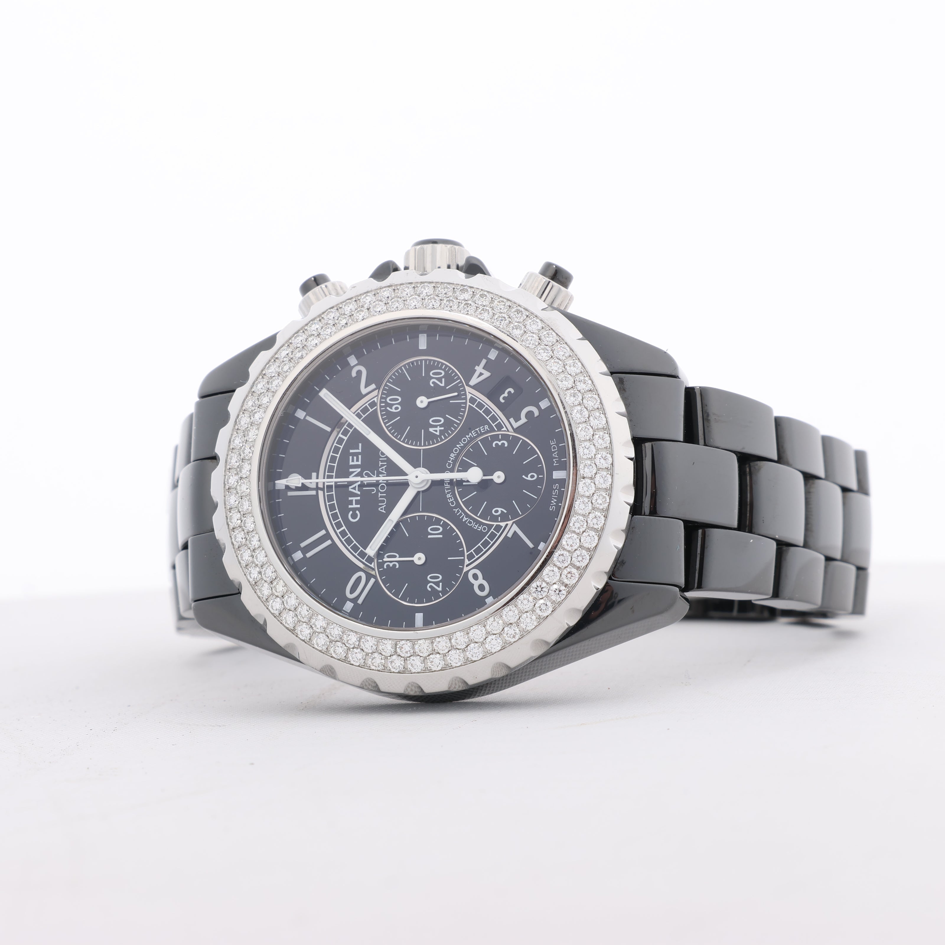 Chanel J12 H1009 I.G.17972 SS×CE AT Black Dial Watch