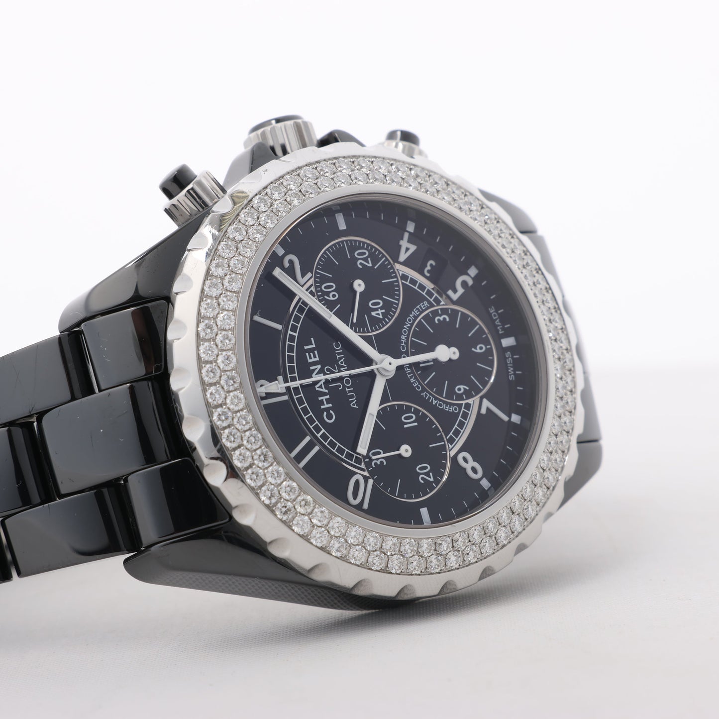 Chanel J12 H1009 I.G.17972 SS×CE AT Black Dial Watch