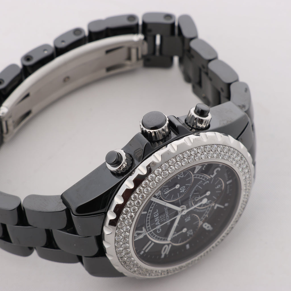 Chanel J12 H1009 I.G.17972 SS×CE AT Black Dial Watch