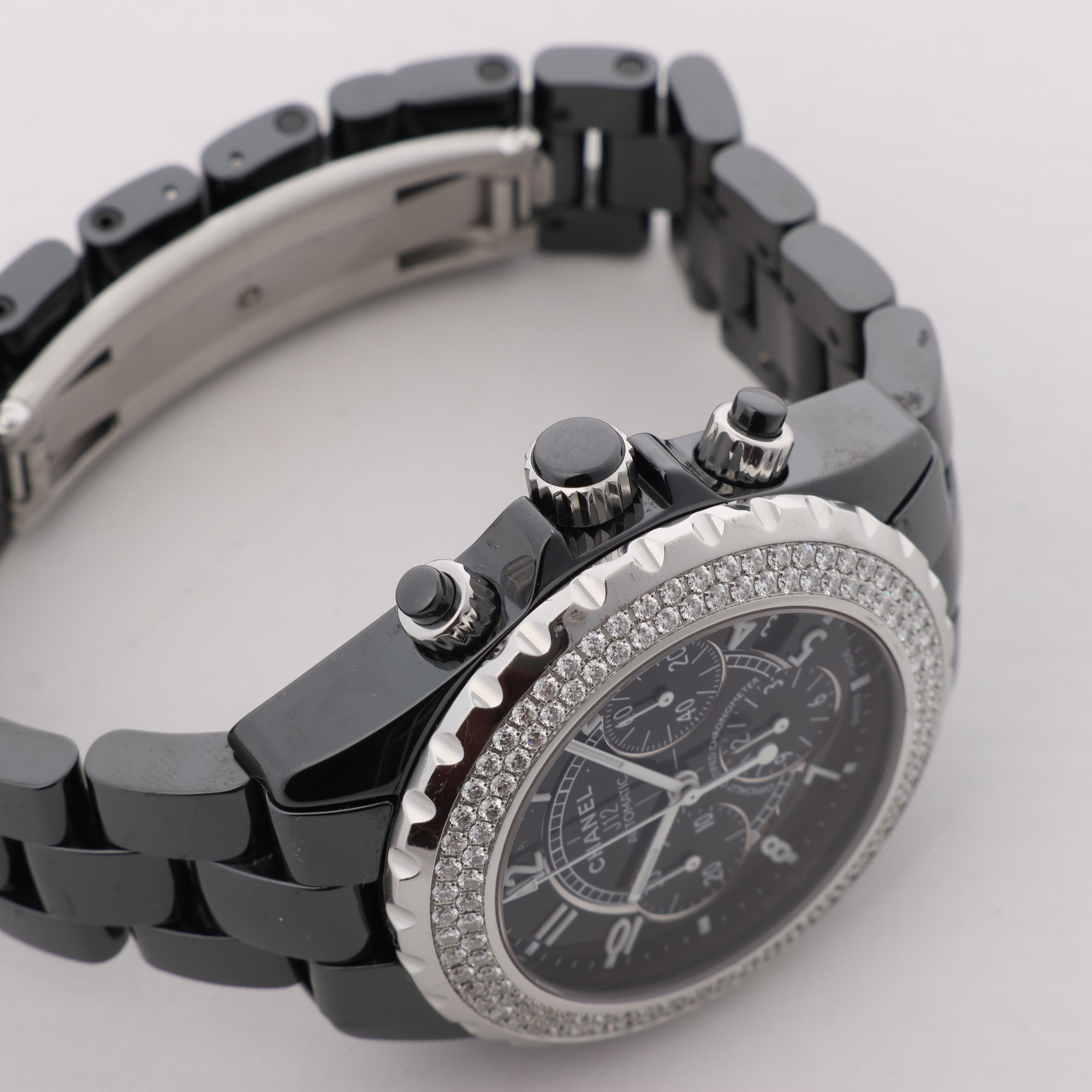 Chanel J12 H1009 I.G.17972 SS×CE AT Black Dial Watch