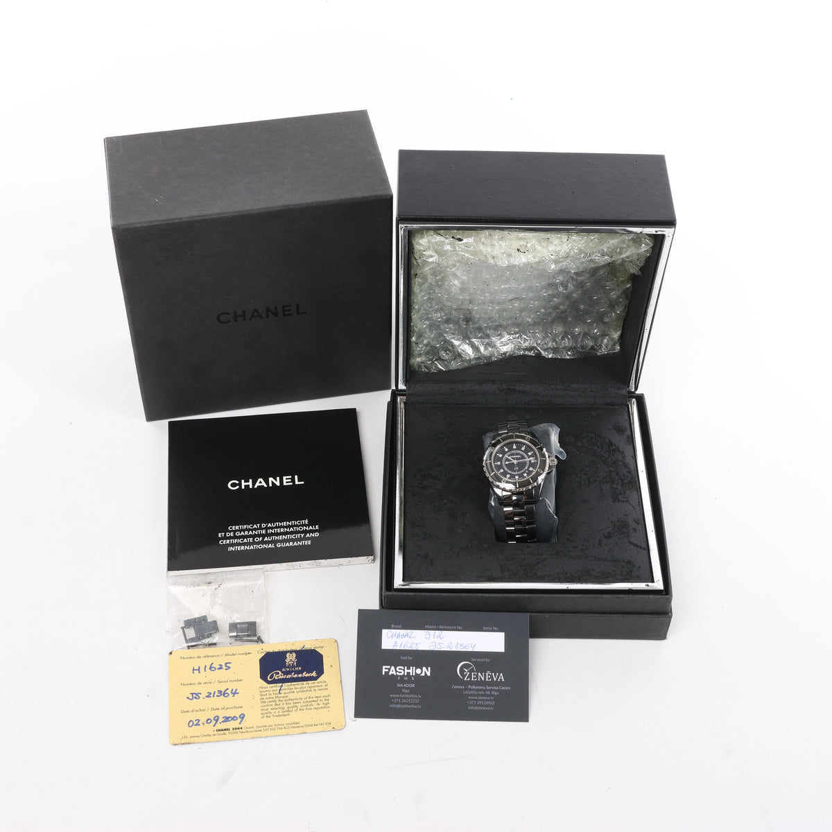 Chanel J12 H1625 JS.21364 CE×SS Quartz Watch with Black Dial