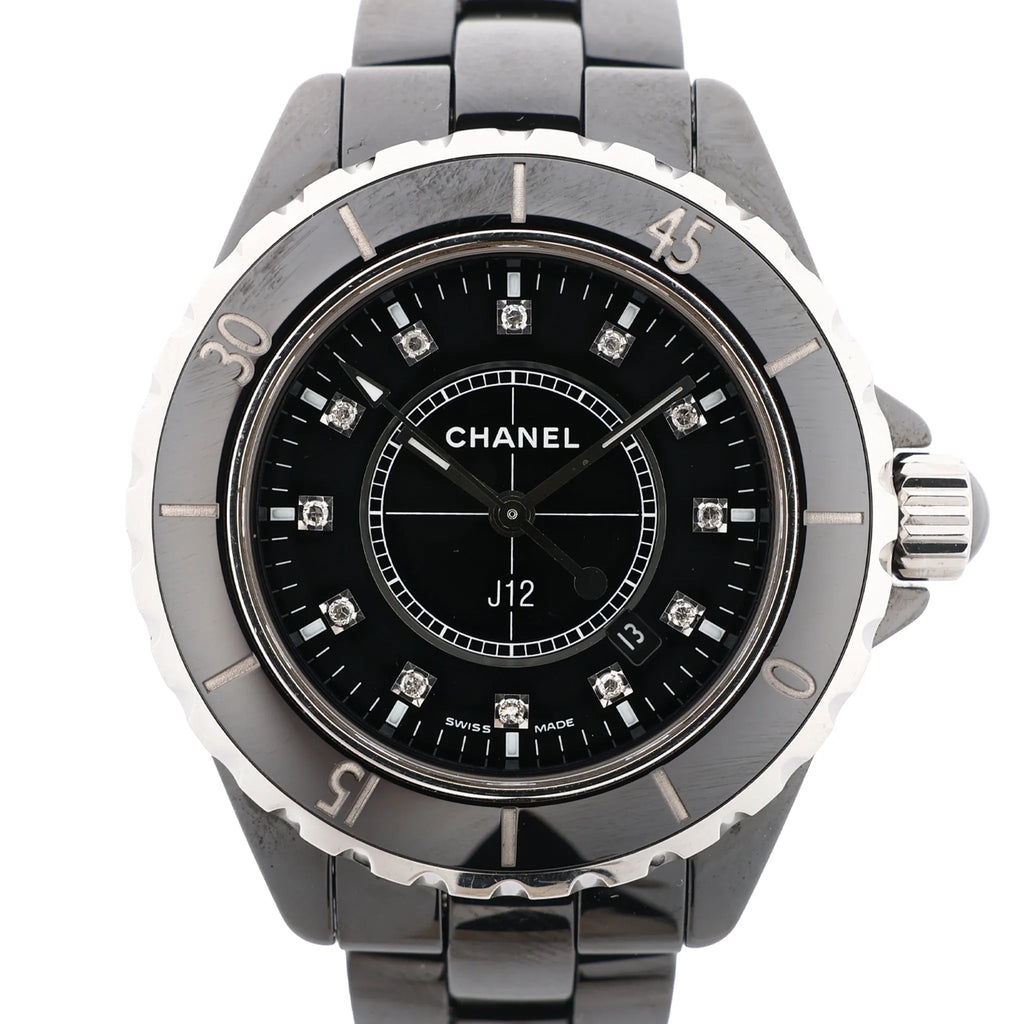 Chanel J12 H1625 JS.21364 CE×SS Quartz Watch with Black Dial