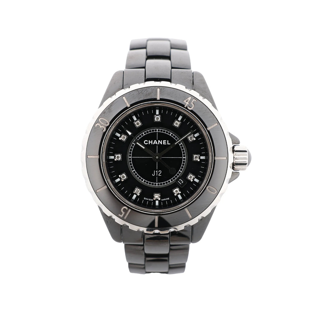 Chanel J12 H1625 JS.21364 CE×SS Quartz Watch with Black Dial
