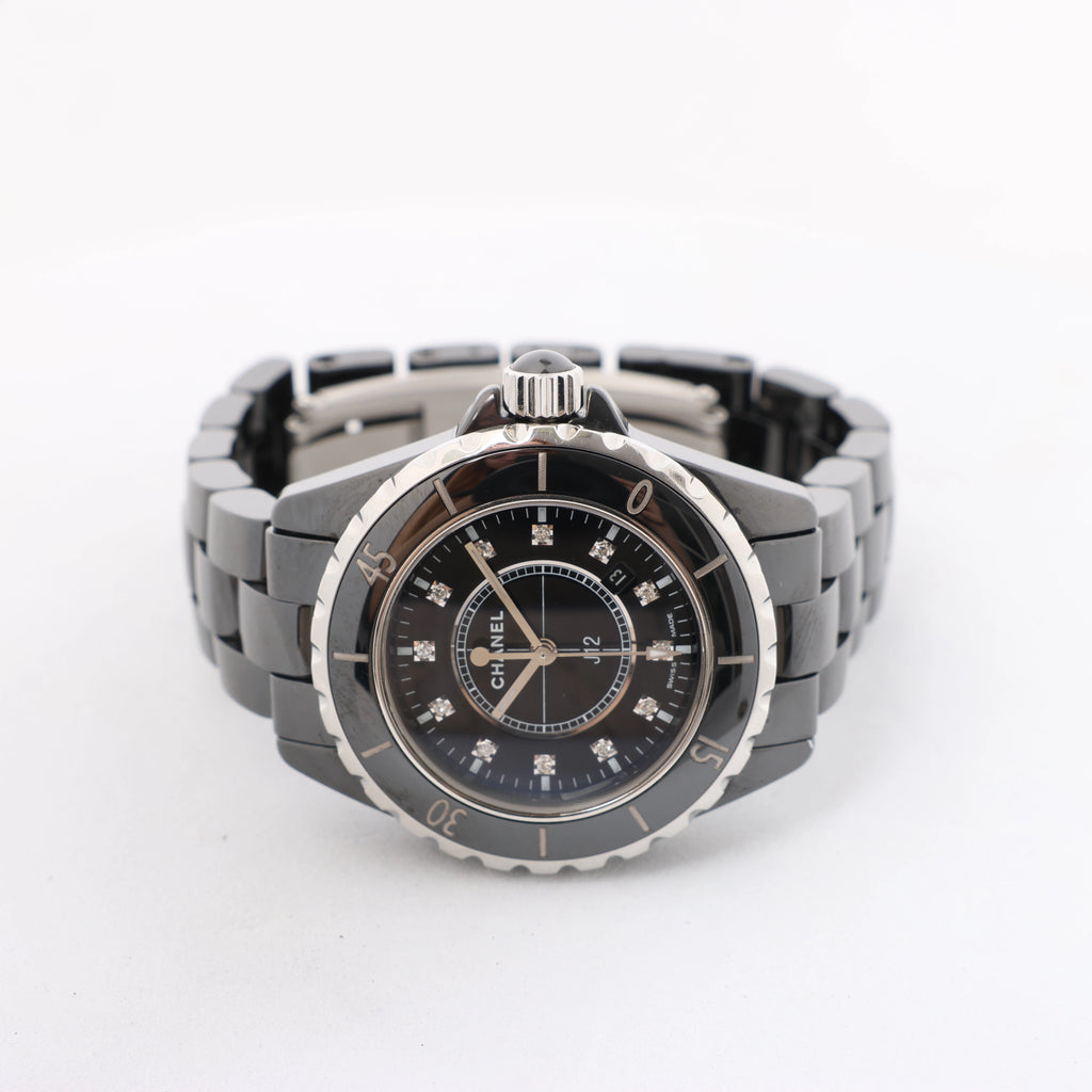 Chanel J12 H1625 JS.21364 CE×SS Quartz Watch with Black Dial