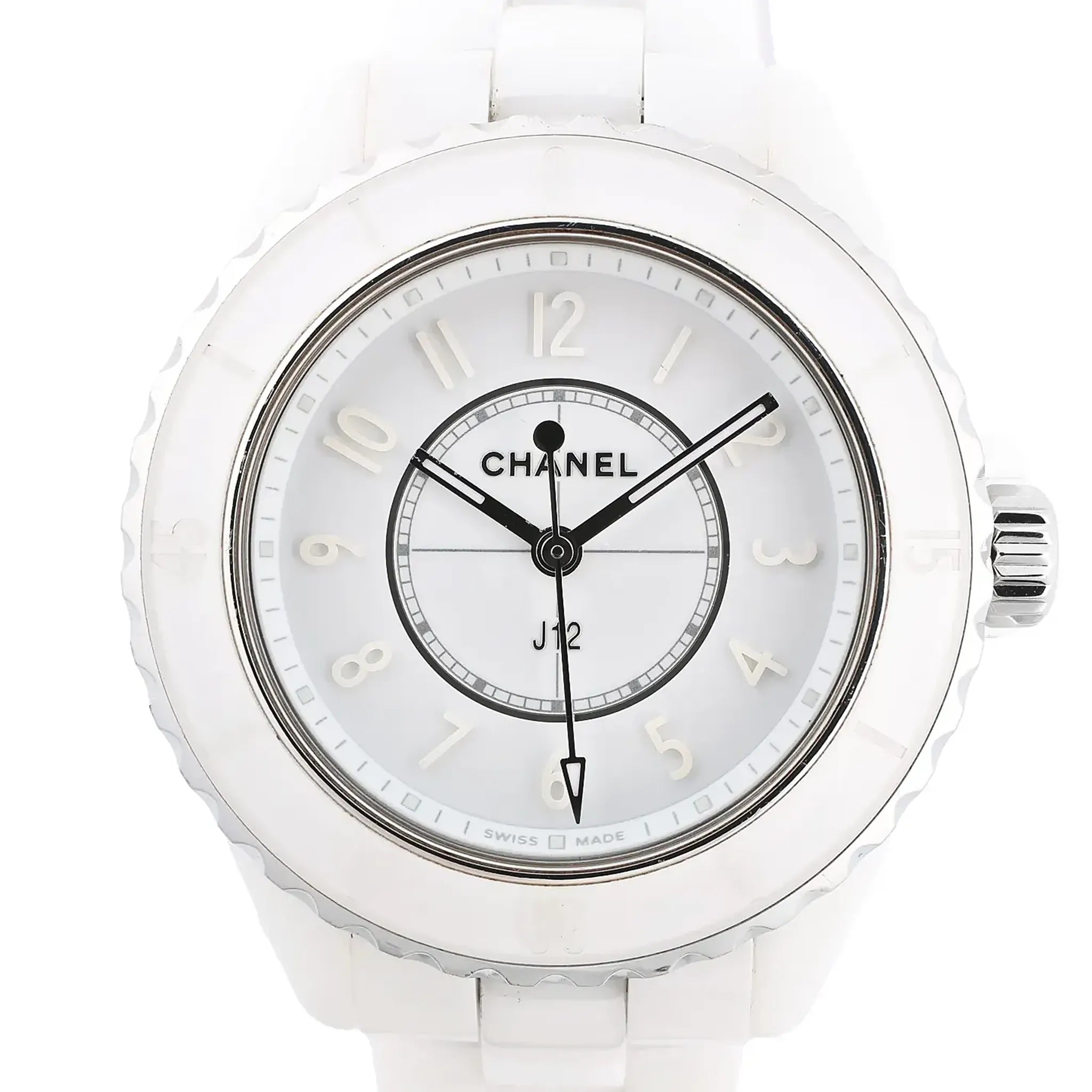 Chanel J12 Phantom H6345 LBH10560 CE×SS QZ White Dial Watch