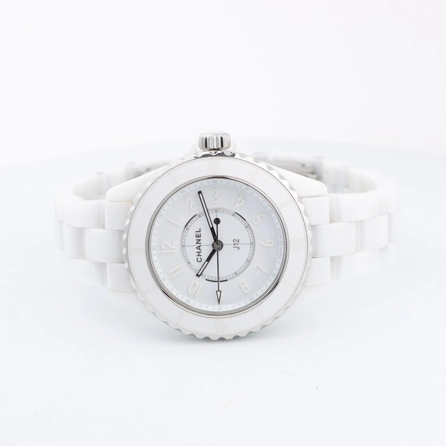 Chanel J12 Phantom H6345 LBH10560 CE×SS QZ White Dial Watch