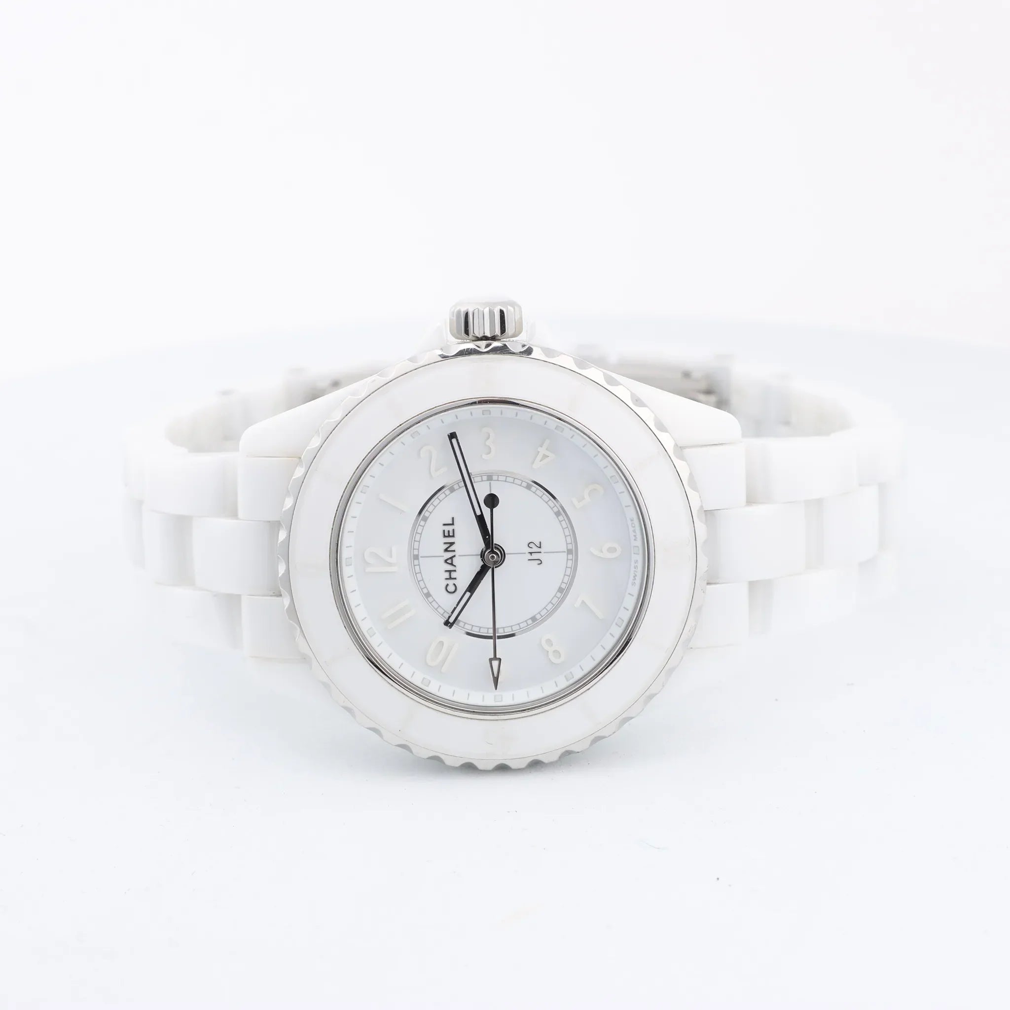 Chanel J12 Phantom H6345 LBH10560 CE×SS QZ White Dial Watch