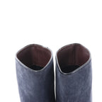 Botas largas Chanel de ante y piel acharolada en negro y azul marino G27002, talla 37 UE