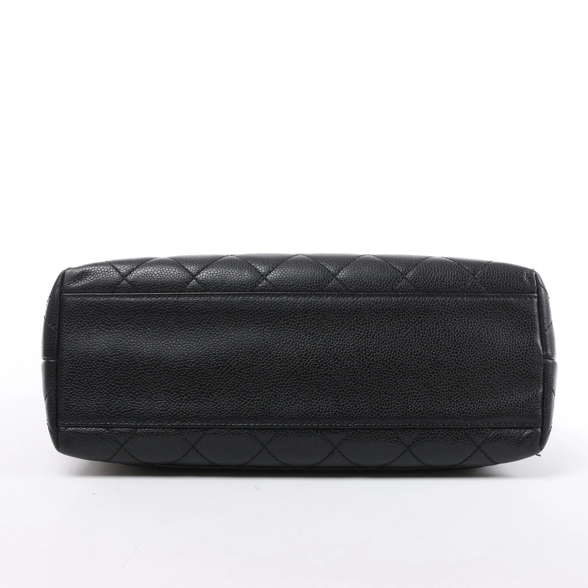 Chanel Classic Kelly Matelasse Caviar Leather Handbag in Black