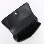 Chanel Classic Kelly Matelasse Caviar Leather Handbag in Black