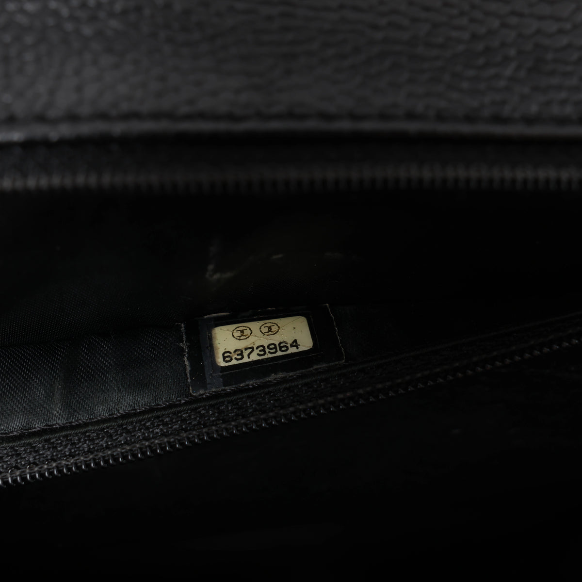 Chanel Classic Kelly Matelasse Caviar Leather Handbag in Black