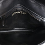 Chanel Vintage Classic Matelasse Leather Belt Bag in Black