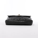 Chanel Vintage Classic Matelasse Leather Belt Bag in Black