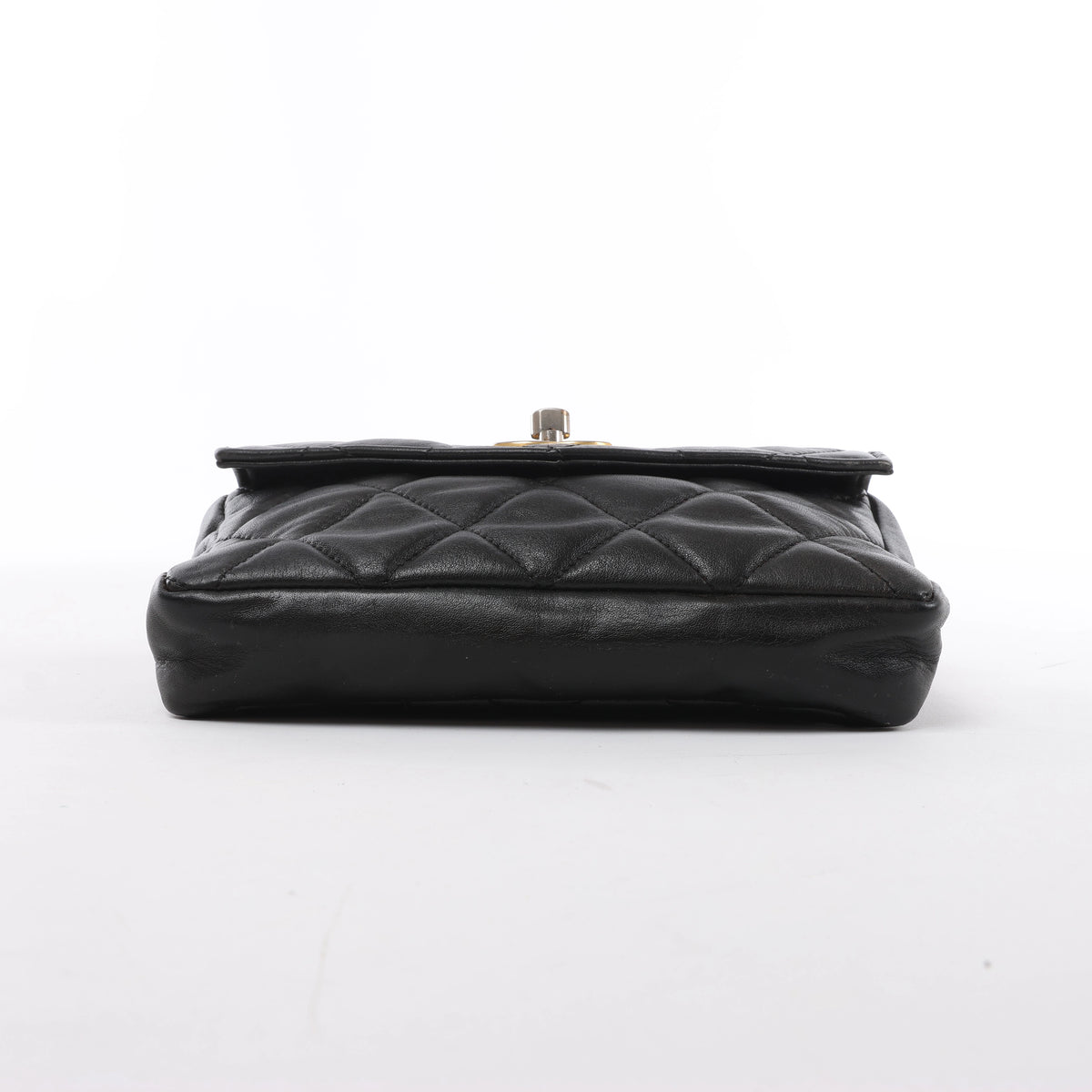 Chanel Vintage Classic Matelasse Leather Belt Bag in Black