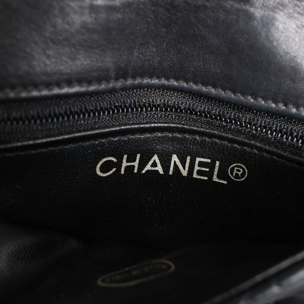 Chanel Vintage Classic Matelasse Leather Belt Bag in Black