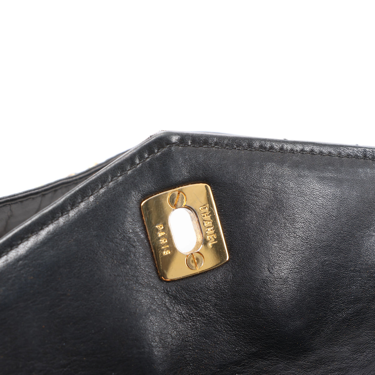 Chanel Vintage Classic Matelasse Leather Belt Bag in Black